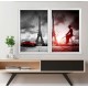 Quadro com Moldura Chanfrada Paris Branco